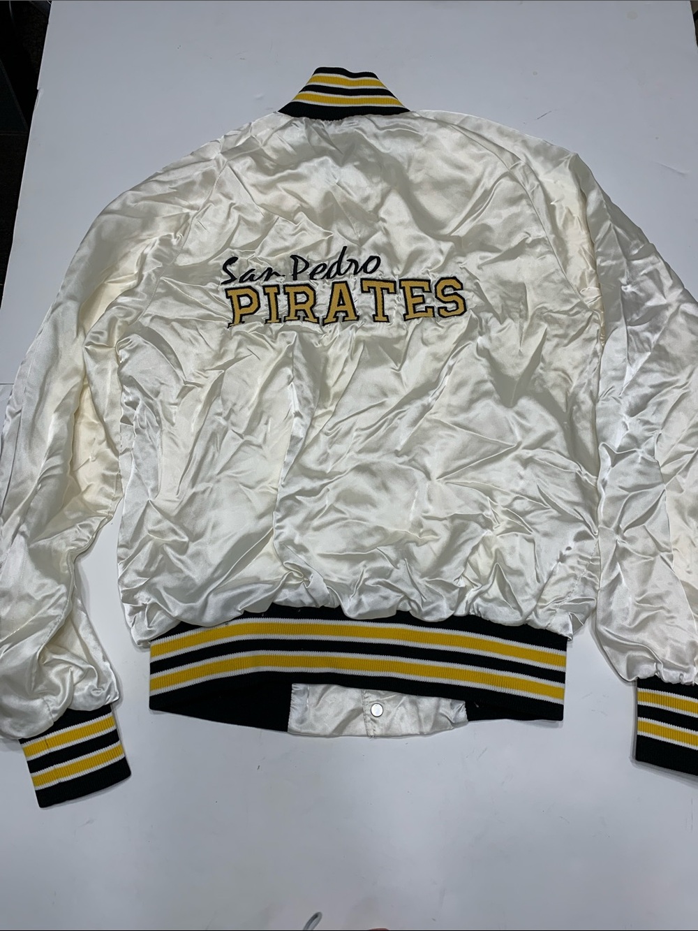 Westark USA Satin Bomber Jacket with Black & Yellow Stripe Trim - Picture 4 of 9